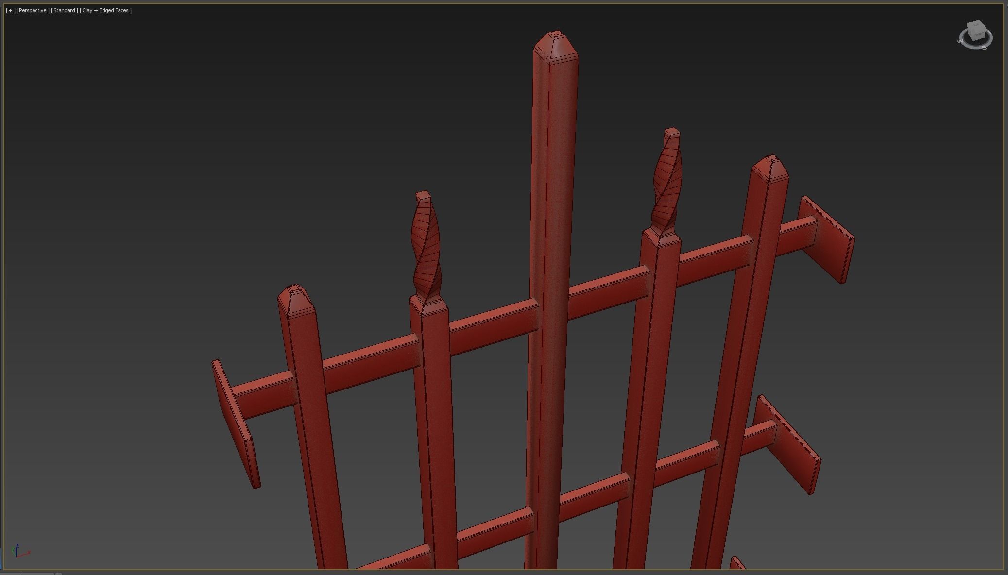 Medieval window Low-poly 3D model_5