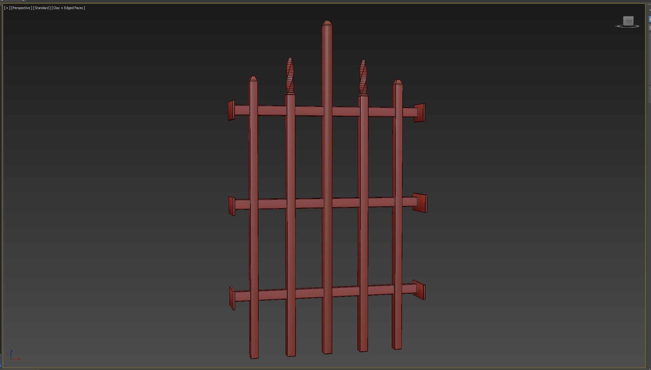 Medieval window Low-poly 3D model_4