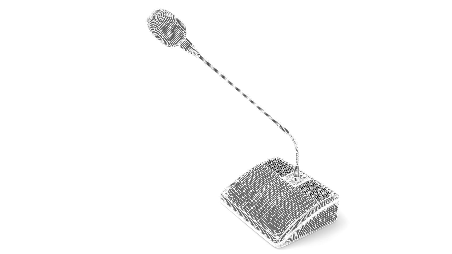 Conference System Microphone 3D model_8
