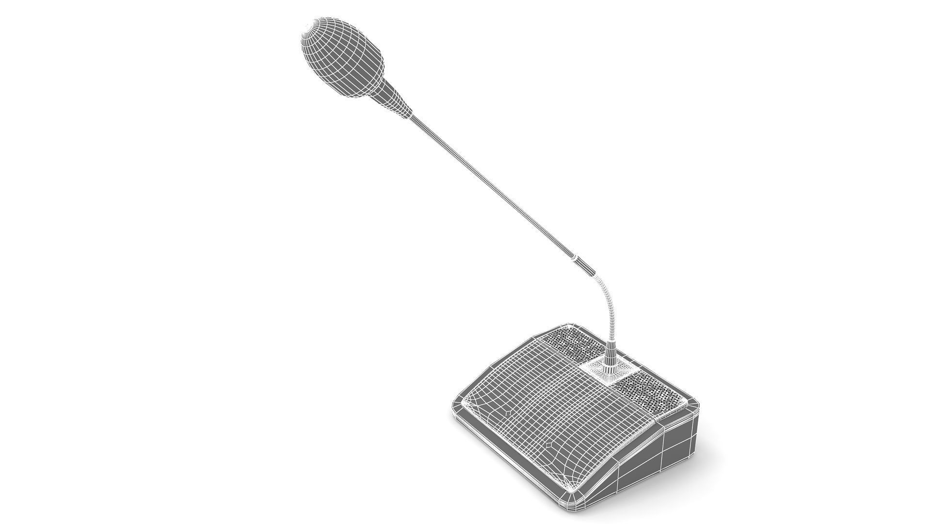 Conference System Microphone 3D model_9