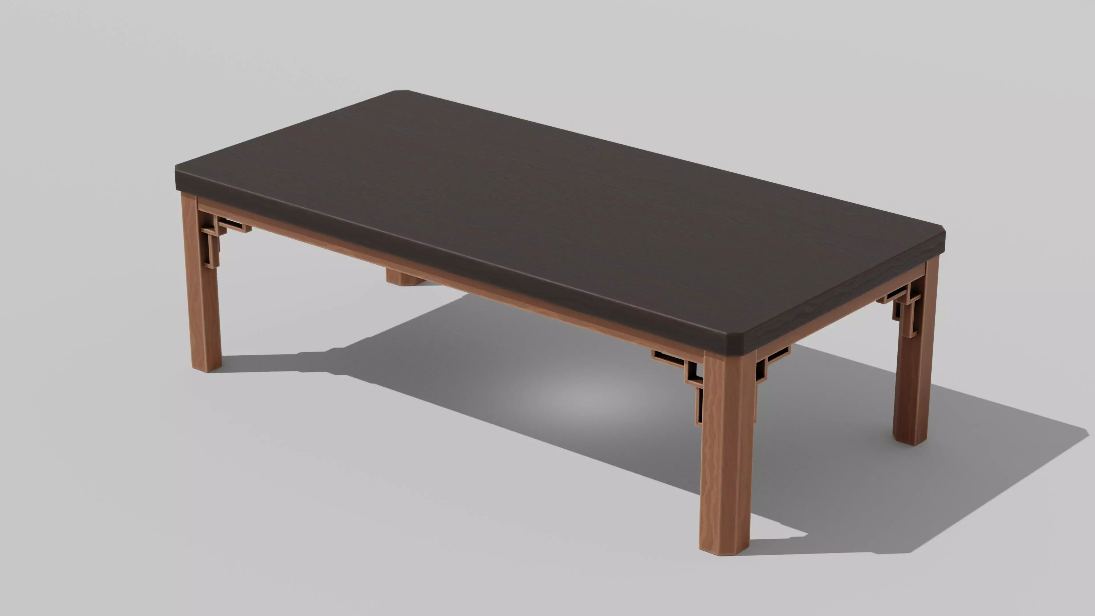 Japanese Furniture Kit - Coffee table Low-poly 3D model_0