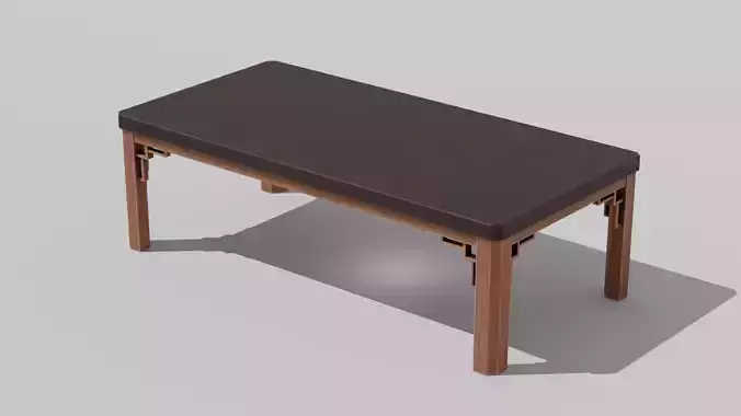Japanese Furniture Kit - Coffee table Low-poly 3D model