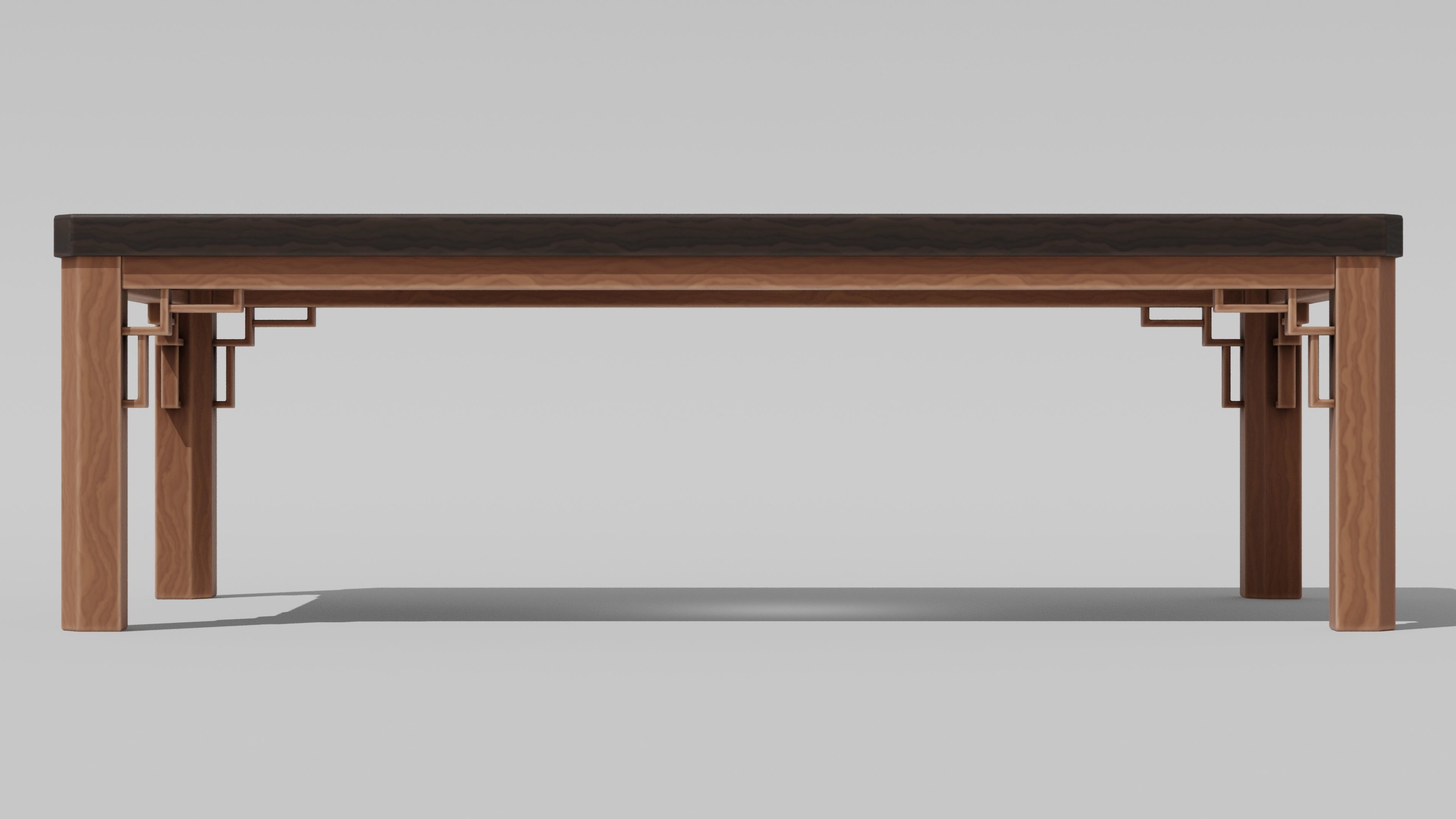 Japanese Furniture Kit - Coffee table Low-poly 3D model_5