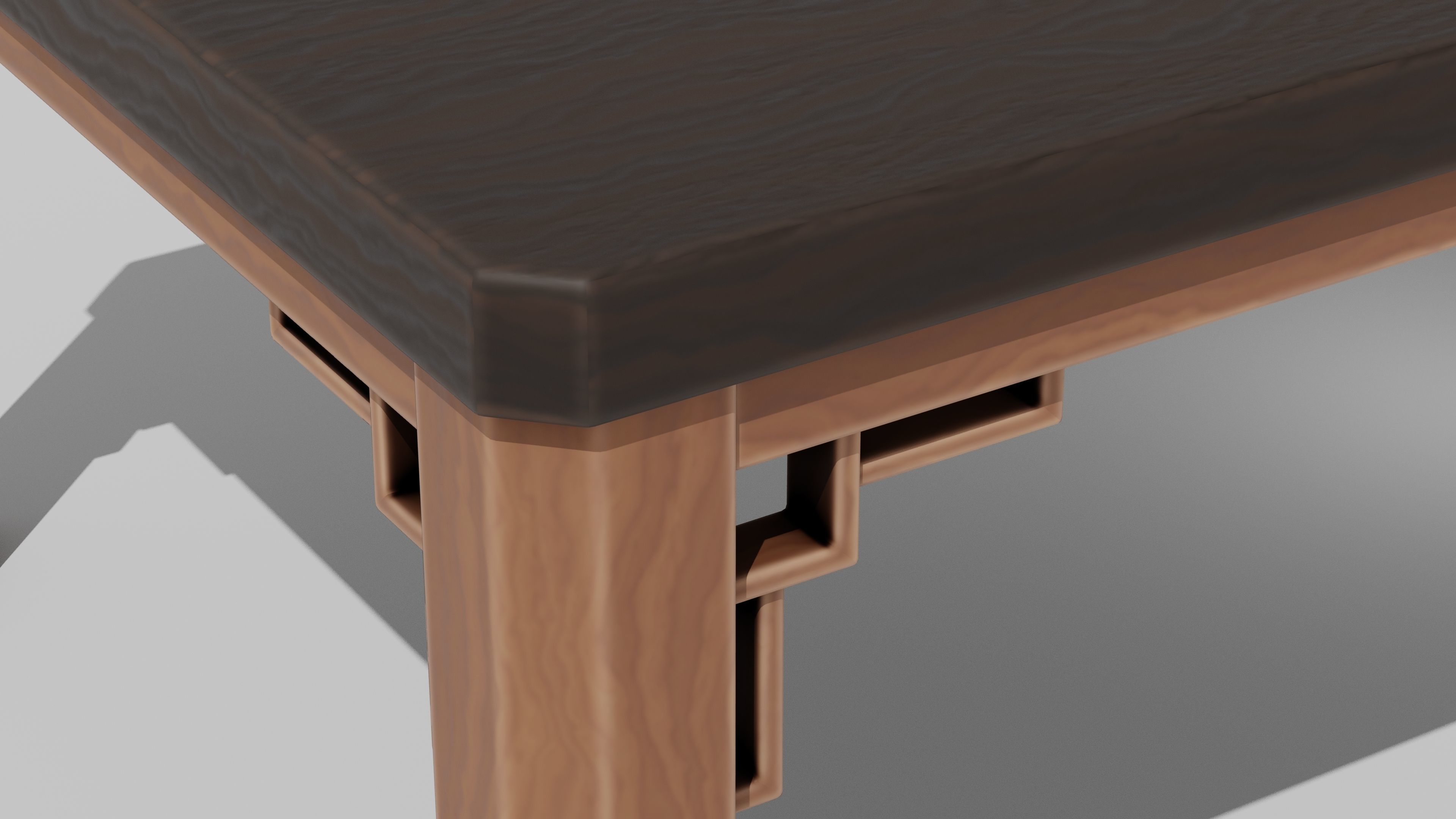 Japanese Furniture Kit - Coffee table Low-poly 3D model_2