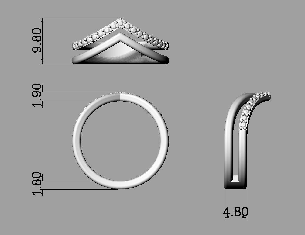 Double Ring 3D print model_5