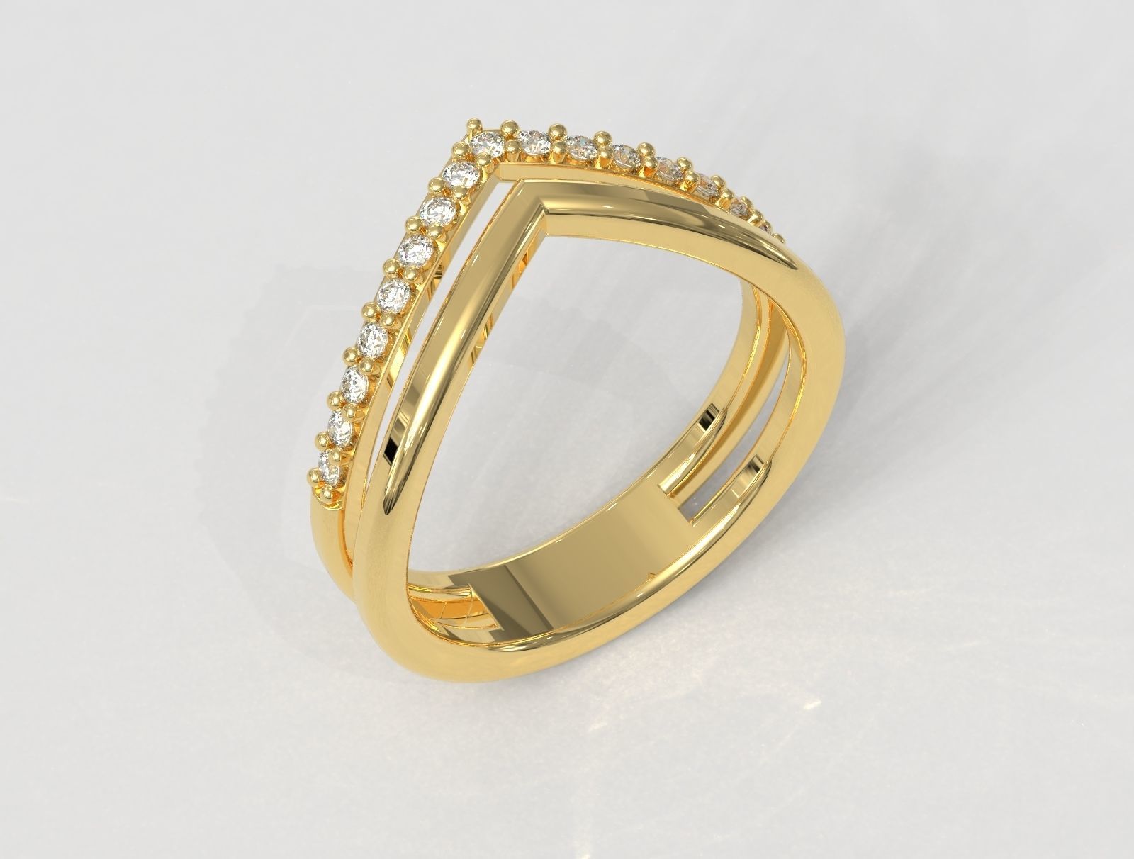 Double Ring 3D print model_2