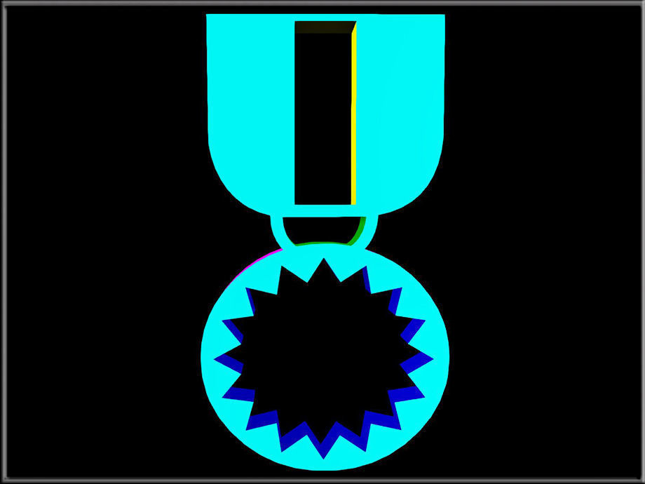 MEDAL medals of honor Low-poly 3D model_2
