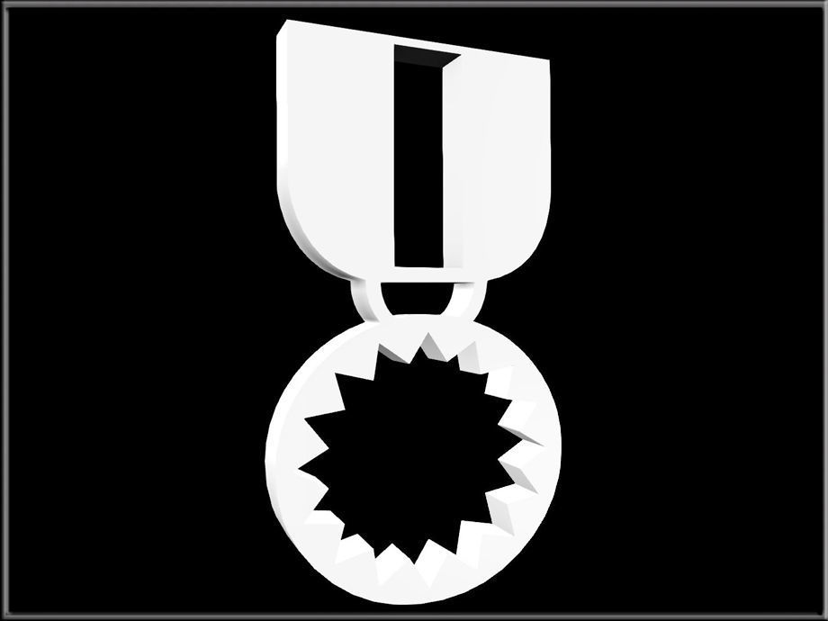 MEDAL medals of honor Low-poly 3D model_4