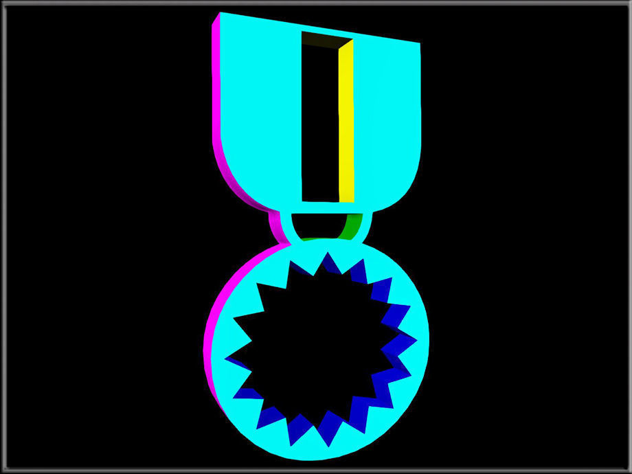 MEDAL medals of honor Low-poly 3D model_3