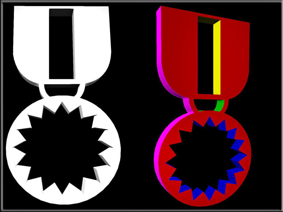 MEDAL medals of honor Low-poly 3D model_1