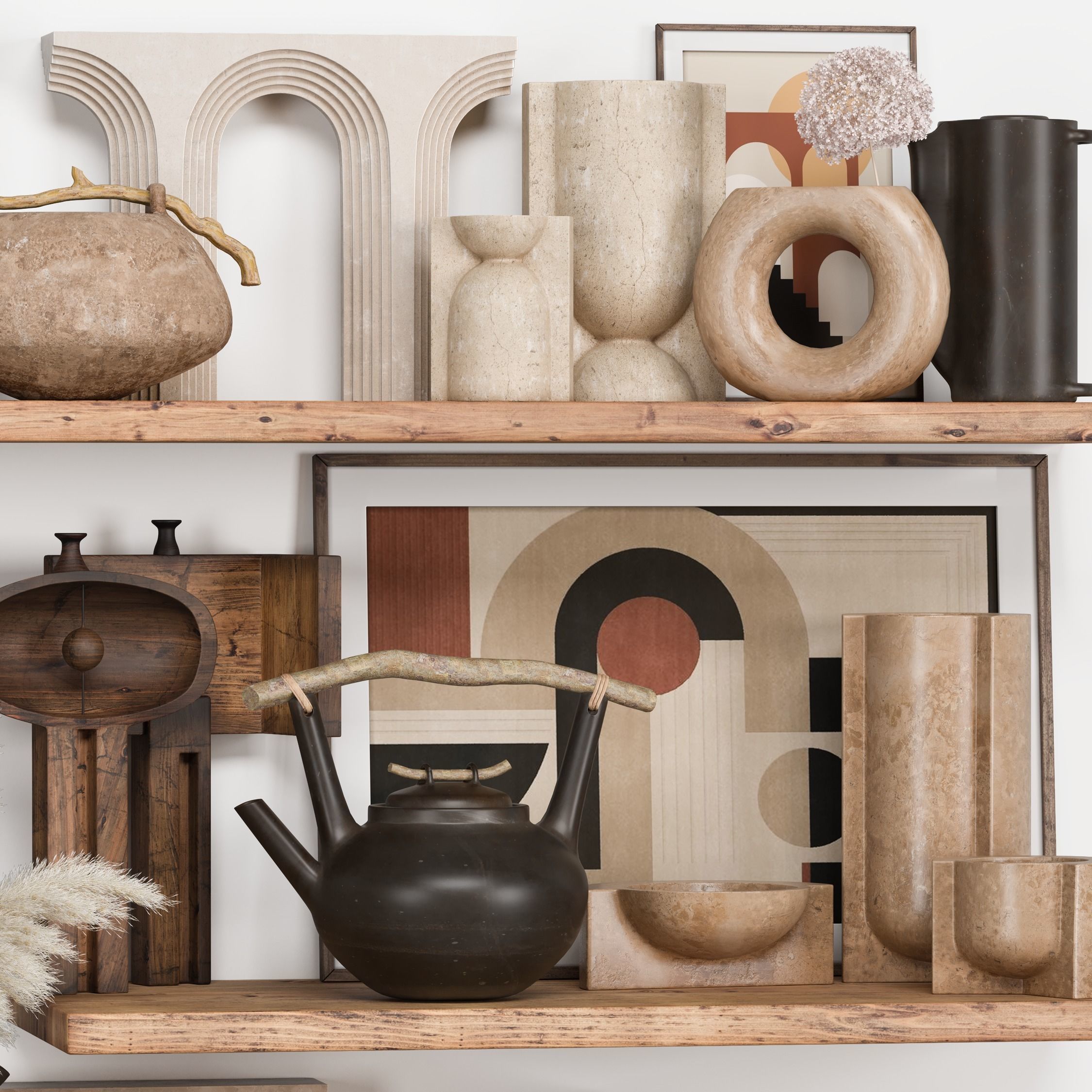 Decorative Set Rustic style 08 3D model_2