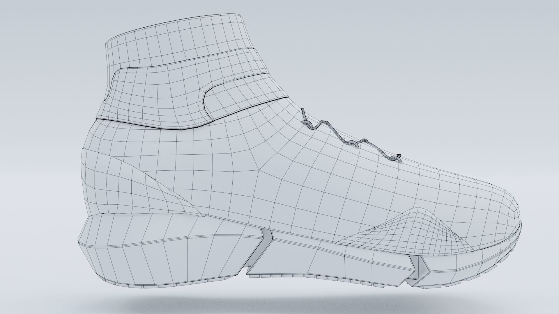 Sneakers orange sneaker Low-poly 3D model_7