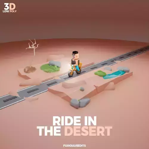 3D LOW POLY RIDE IN THE DESERT