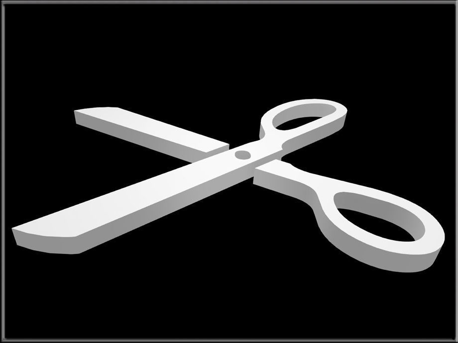 SCISSORS pair of Low-poly 3D model_3