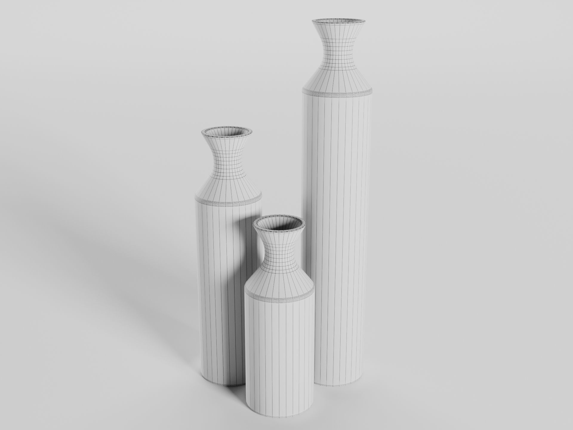 Wooden Decor Vase 3D model_4