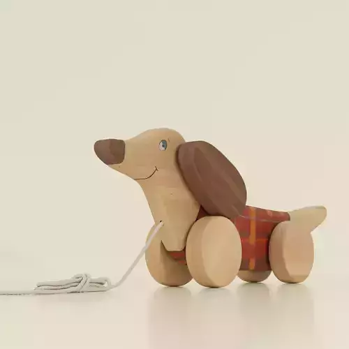 SAUSAGE WOODEN DOG TOY  3D model