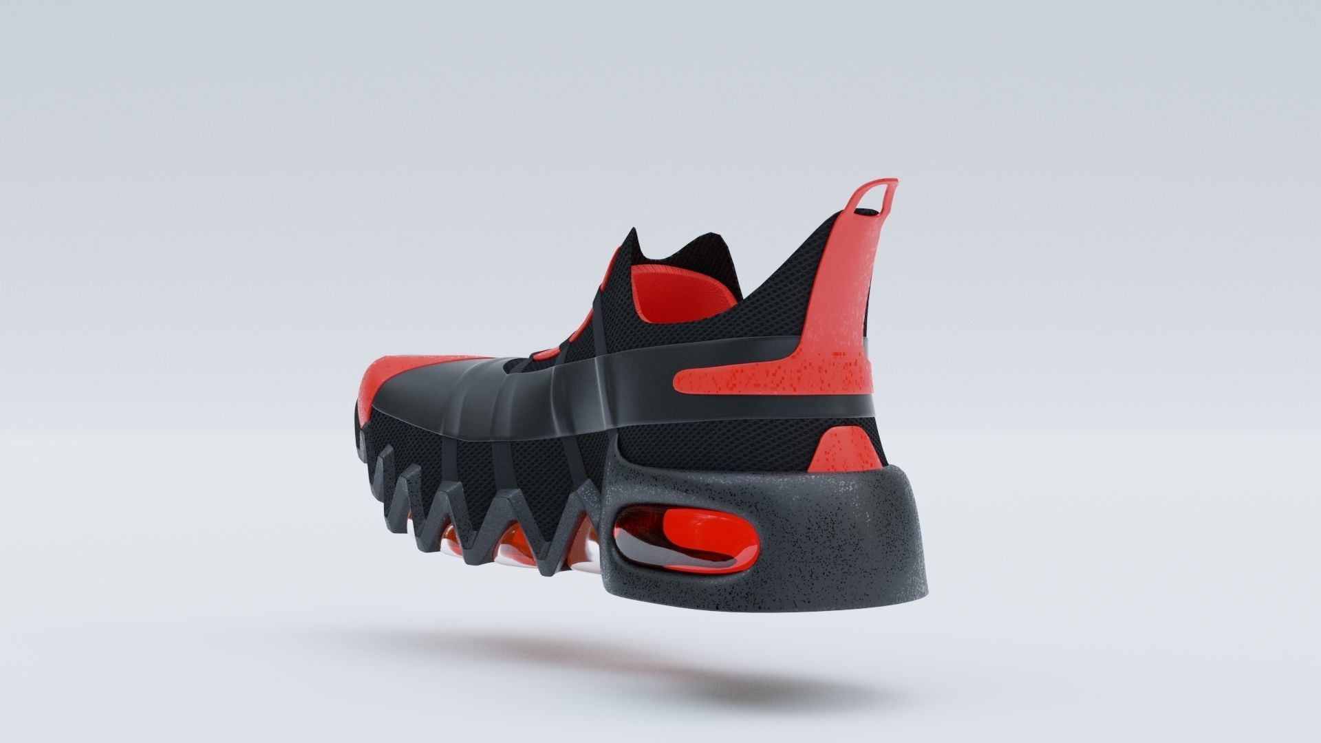 Sneakers sneaker with claws Low-poly 3D model_3