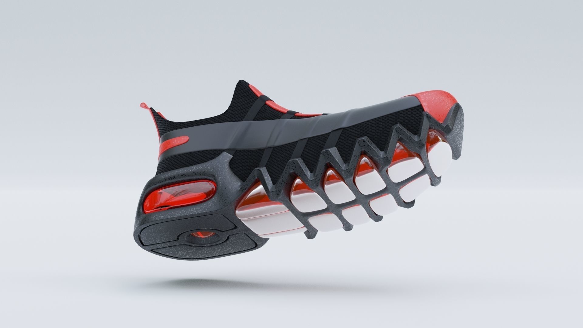 Sneakers sneaker with claws Low-poly 3D model_5