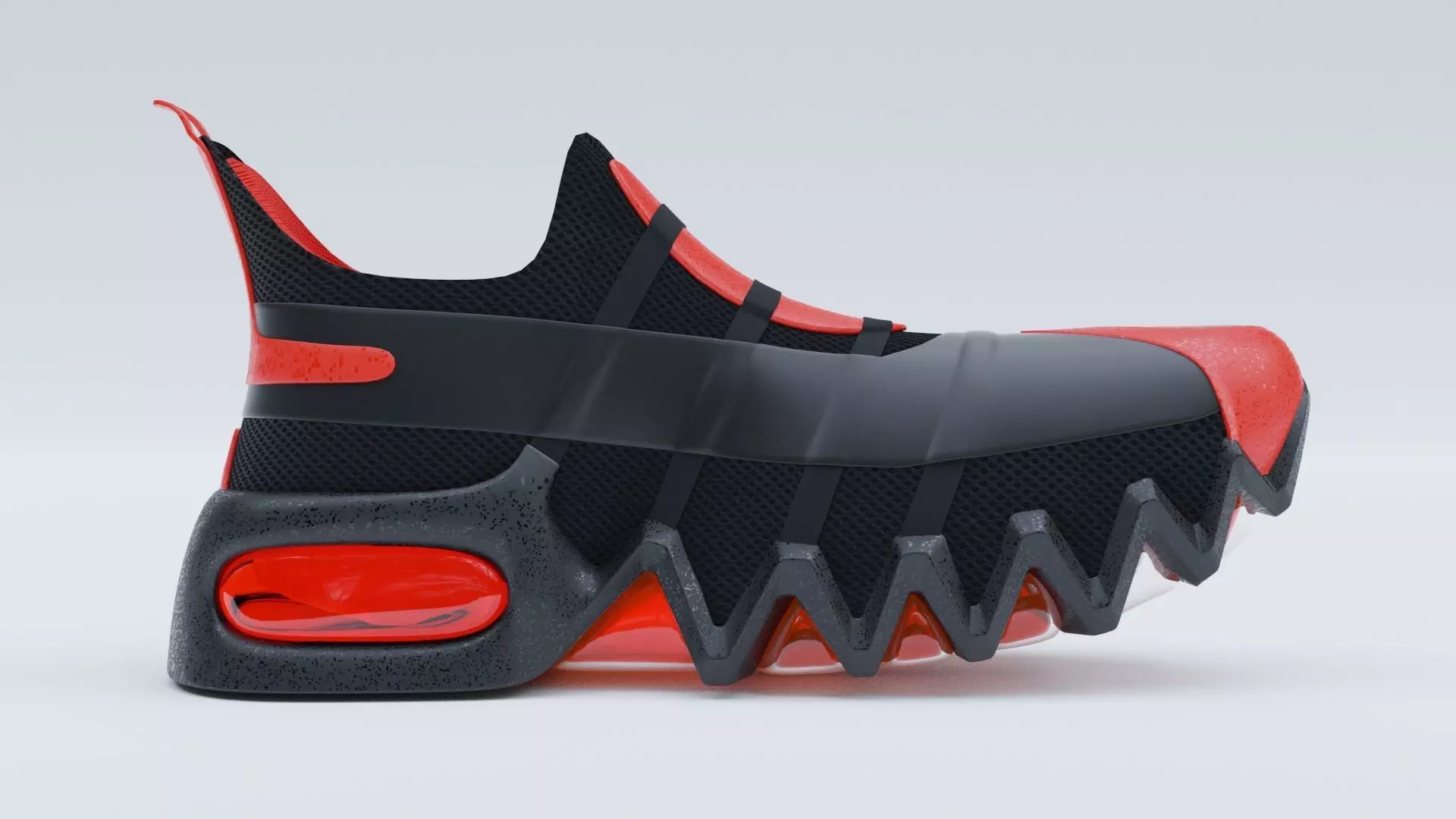 Sneakers sneaker with claws Low-poly 3D model_0