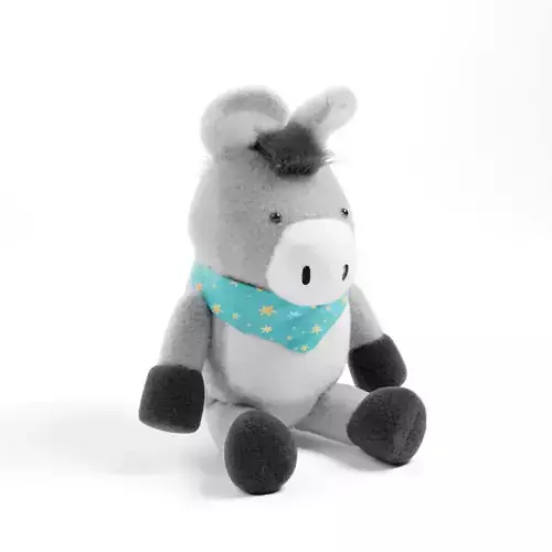 Donkey stuffed toy 3D model model