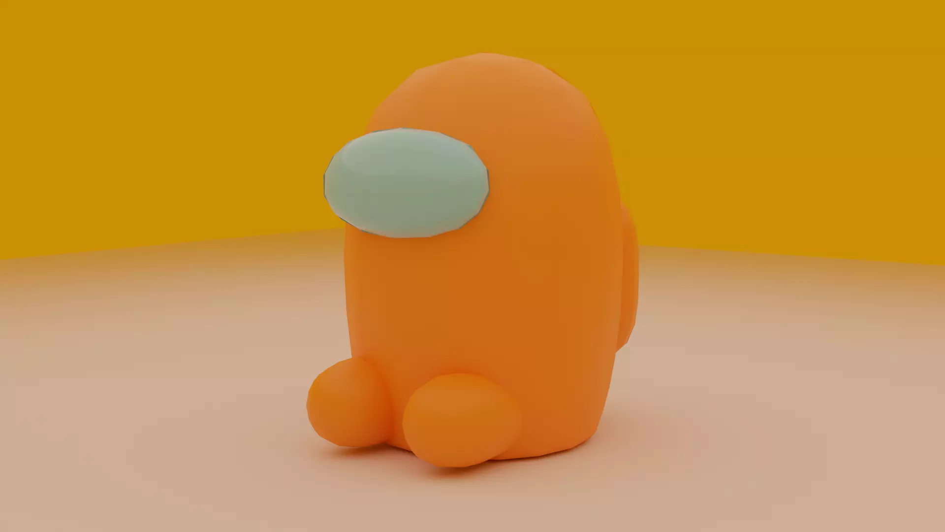 Among us Orange 3D model_0