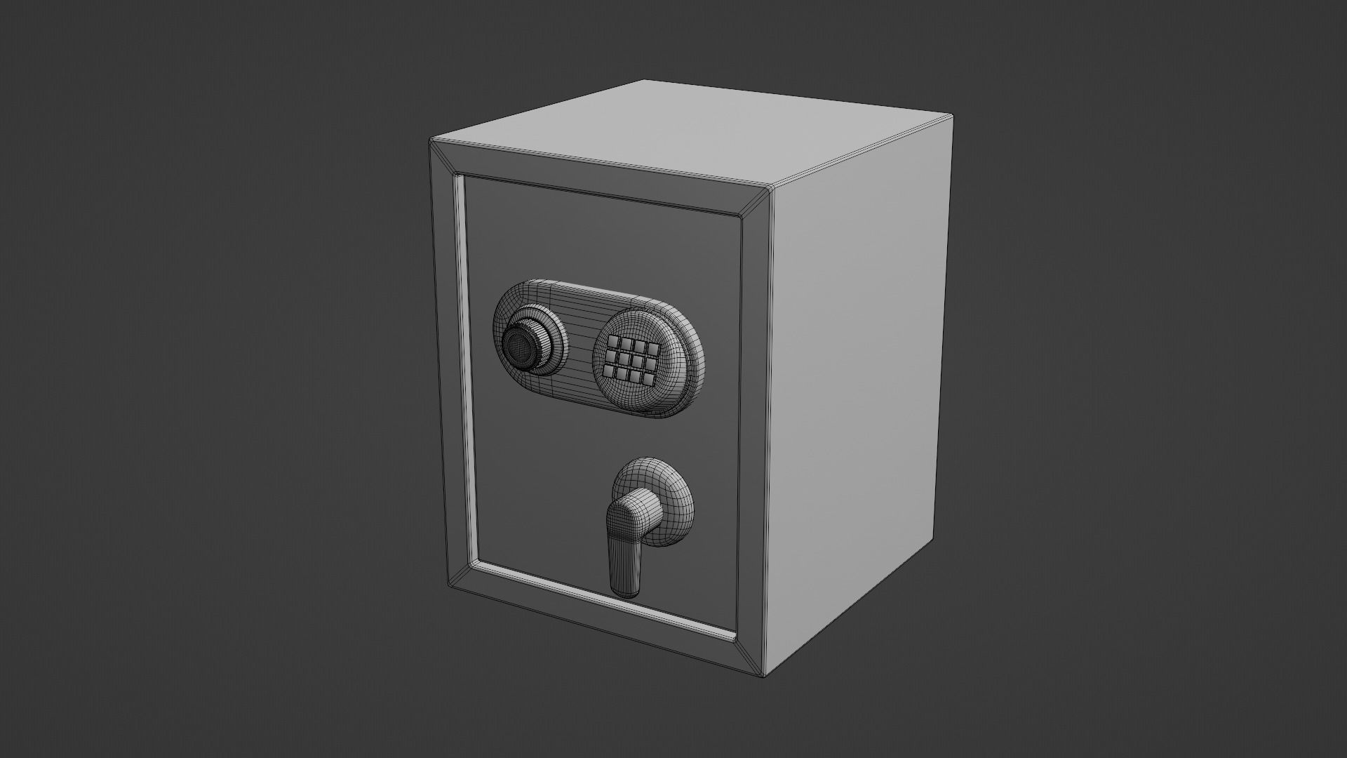 Simple Safe Low-poly 3D model_11