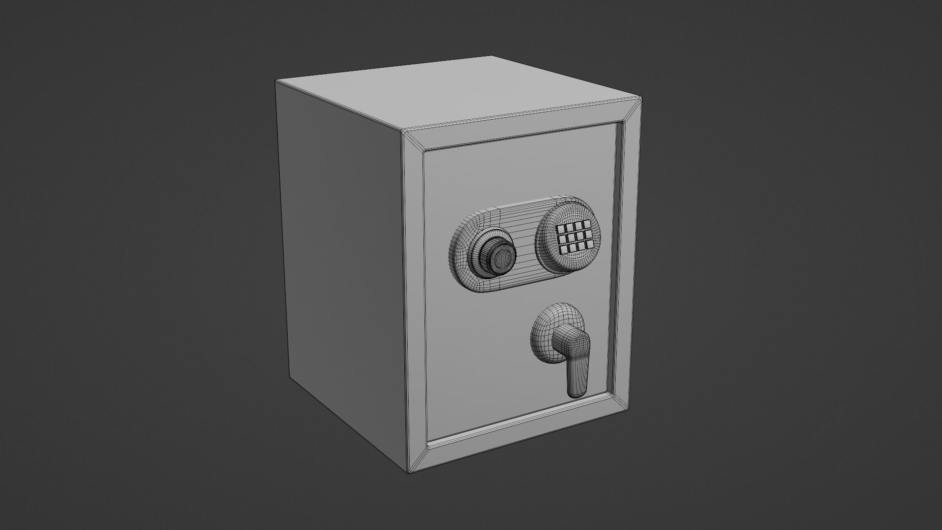 Simple Safe Low-poly 3D model_13