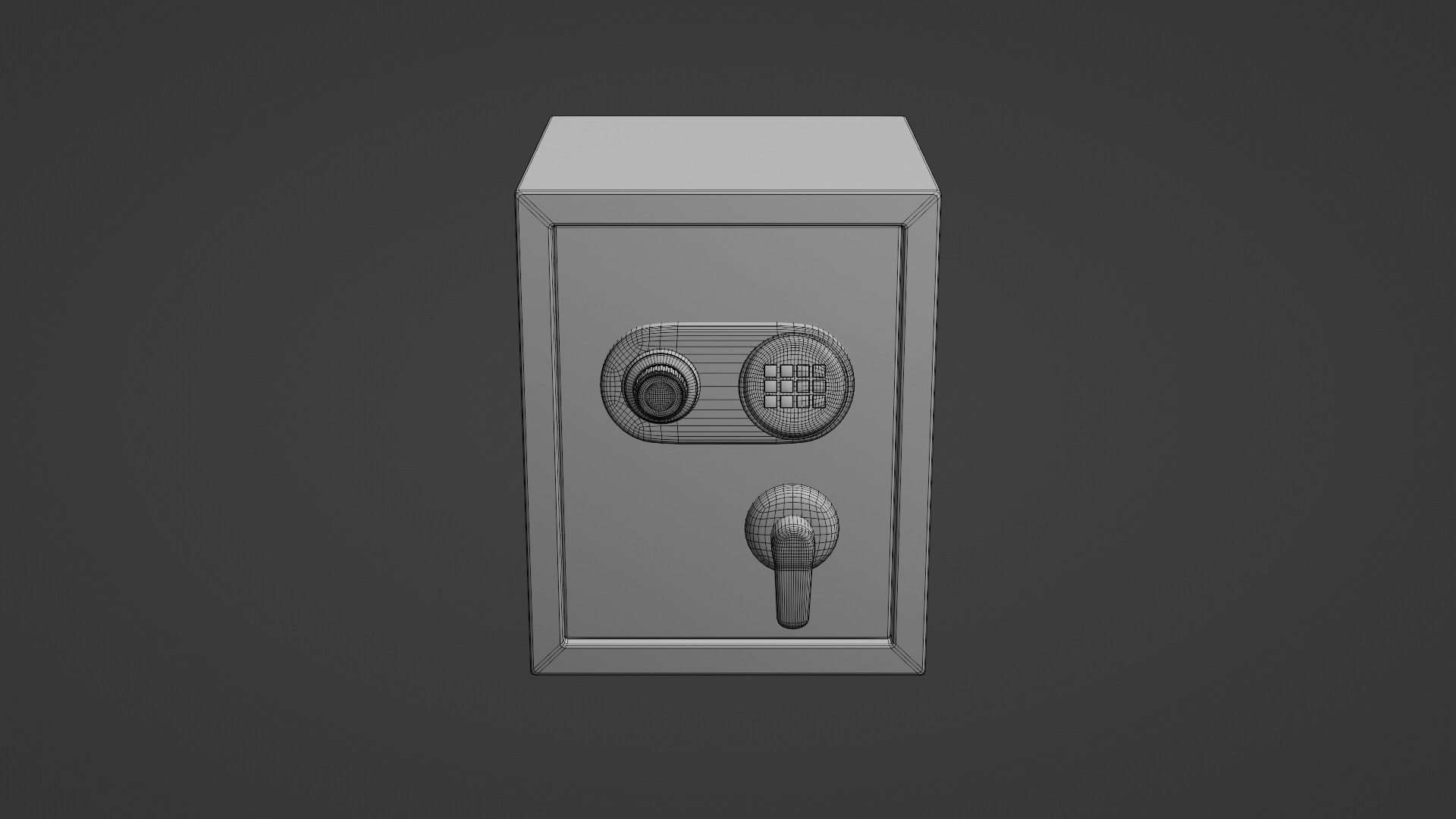 Simple Safe Low-poly 3D model_12