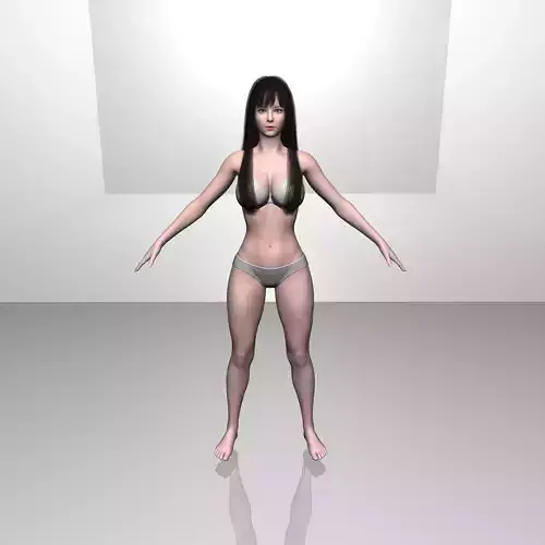 Character woman full body 3D model