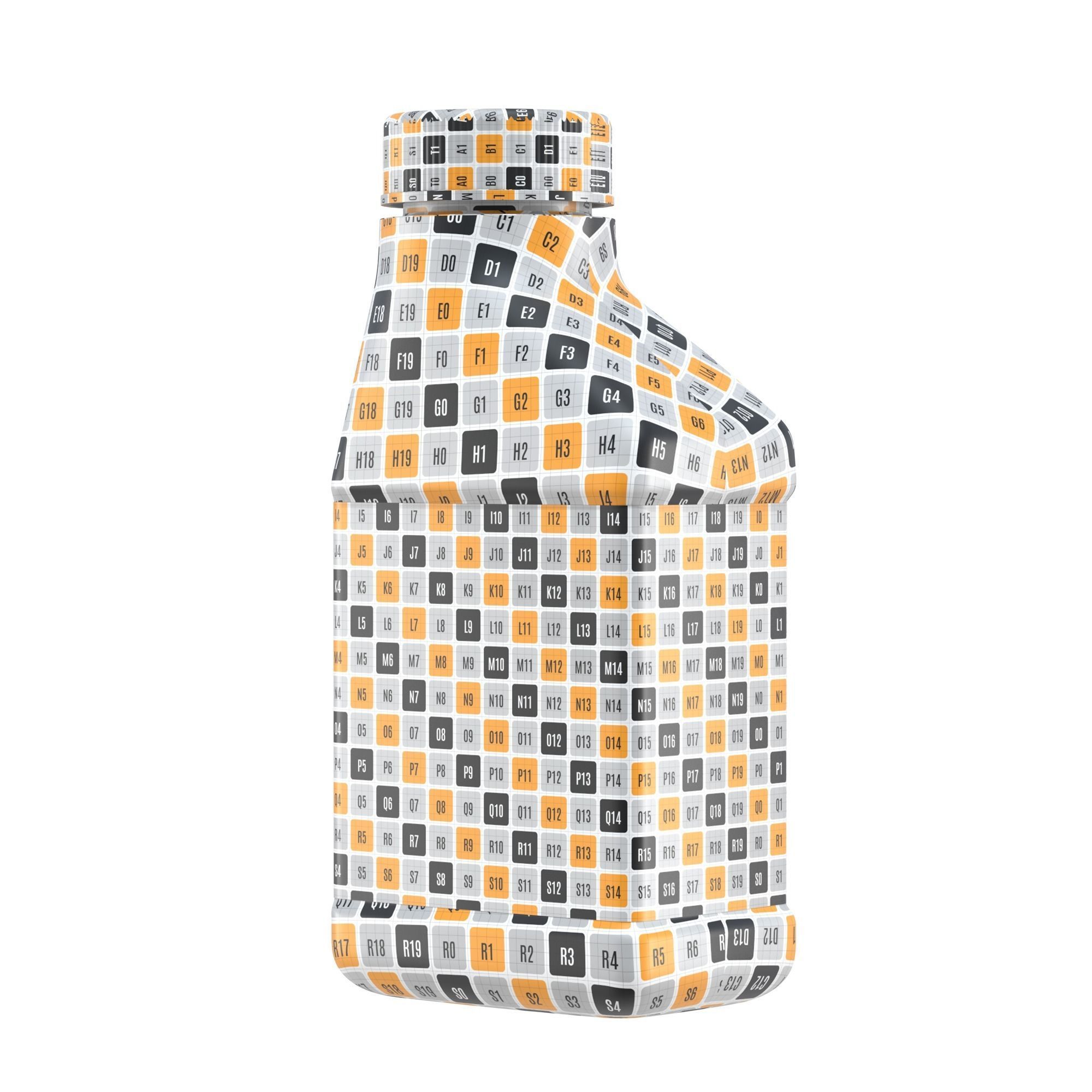 Motor Oil Bottle 4 oz 3D model_1