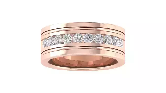 Women Band Ring 3dm STL OBJ FBX Renders Details