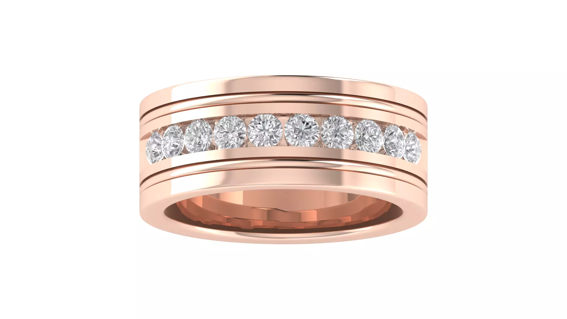 Women Band Ring 3dm STL OBJ FBX Renders Details 3D print model_0