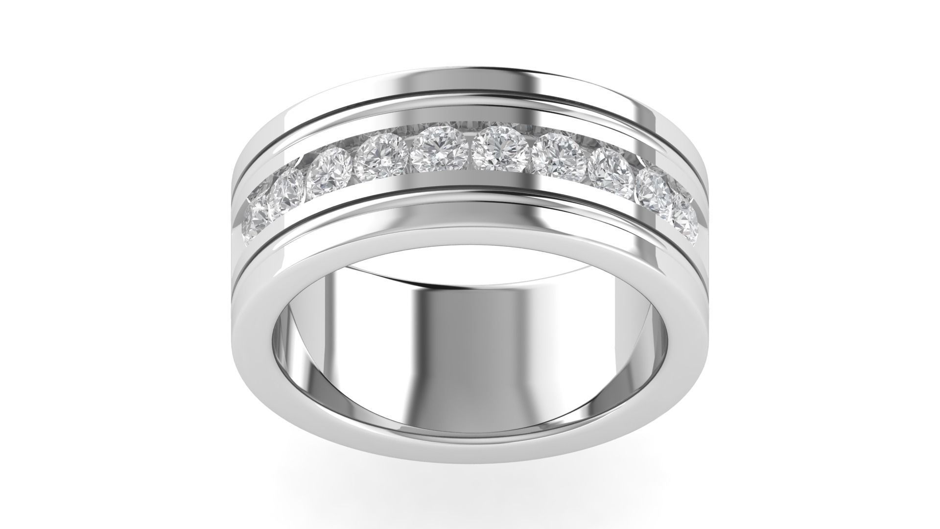 Women Band Ring 3dm STL OBJ FBX Renders Details 3D print model_18