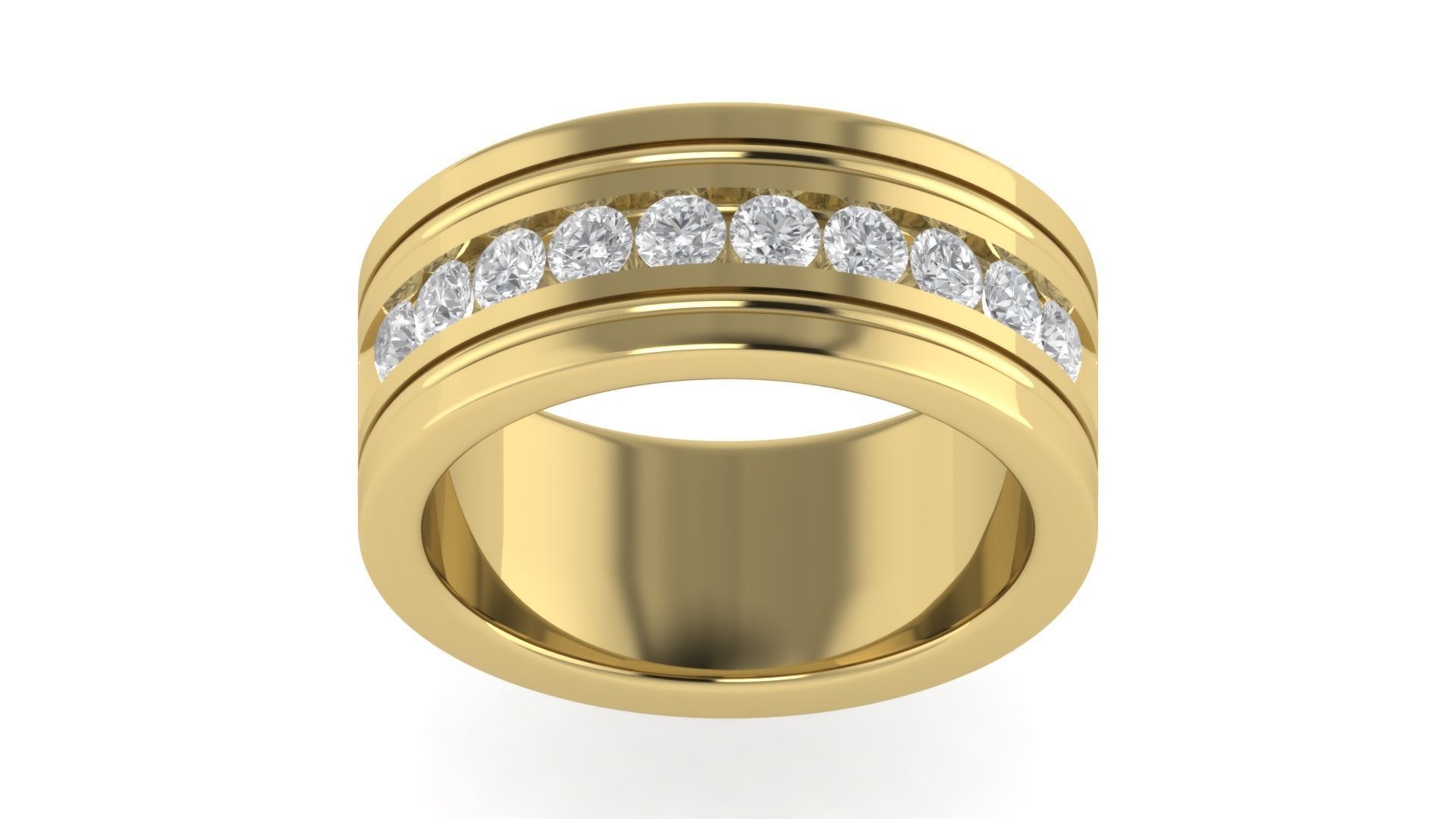 Women Band Ring 3dm STL OBJ FBX Renders Details 3D print model_19