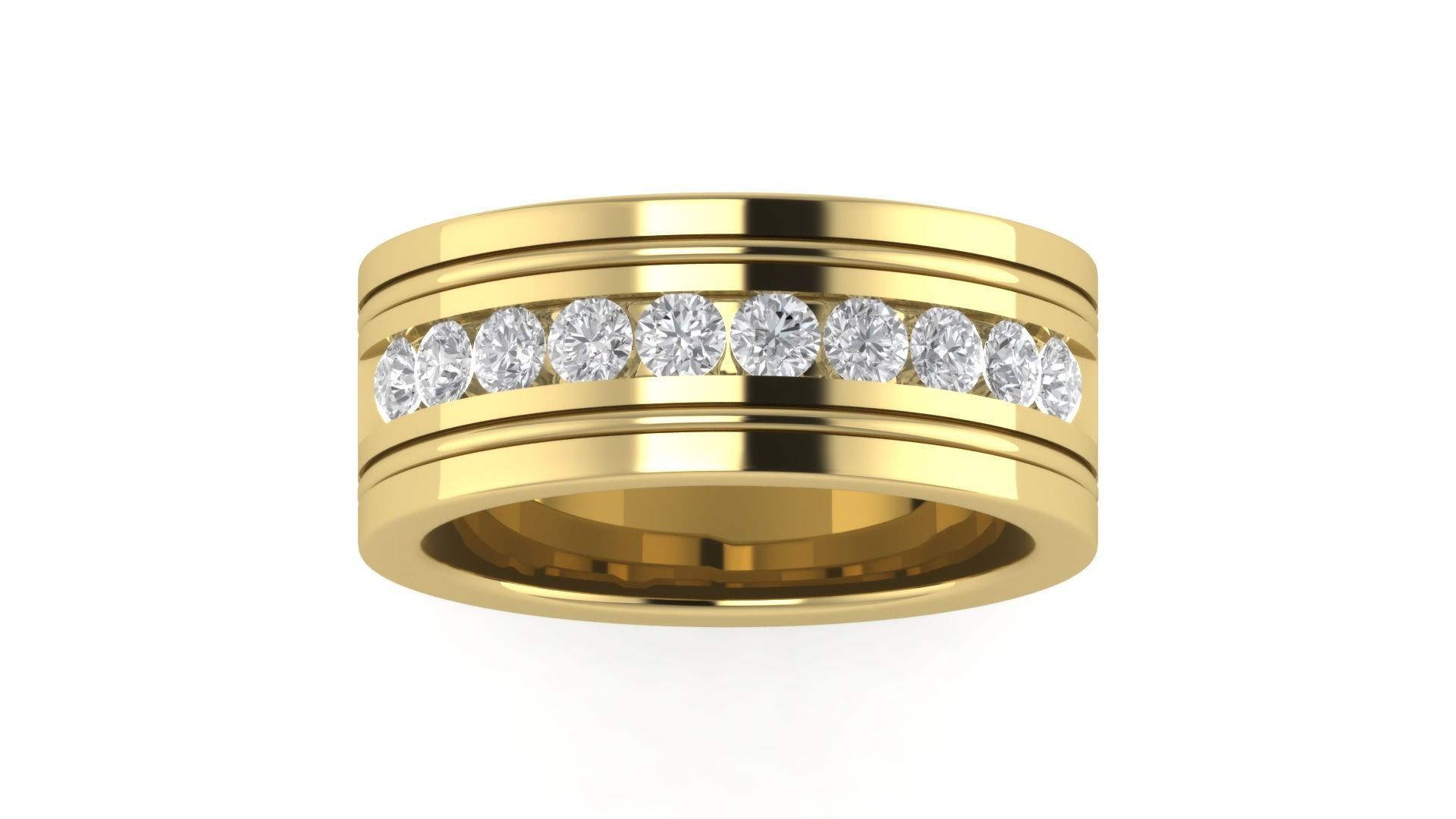 Women Band Ring 3dm STL OBJ FBX Renders Details 3D print model_2