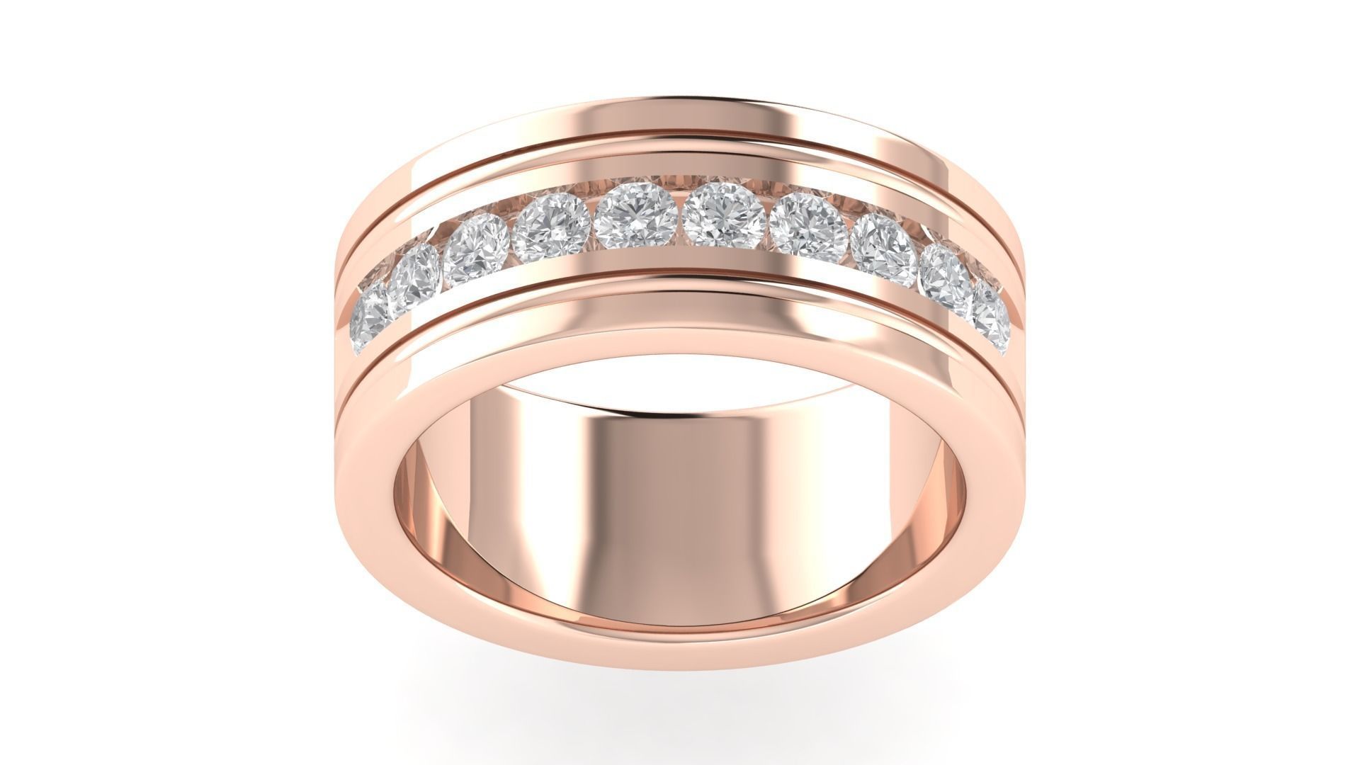 Women Band Ring 3dm STL OBJ FBX Renders Details 3D print model_20