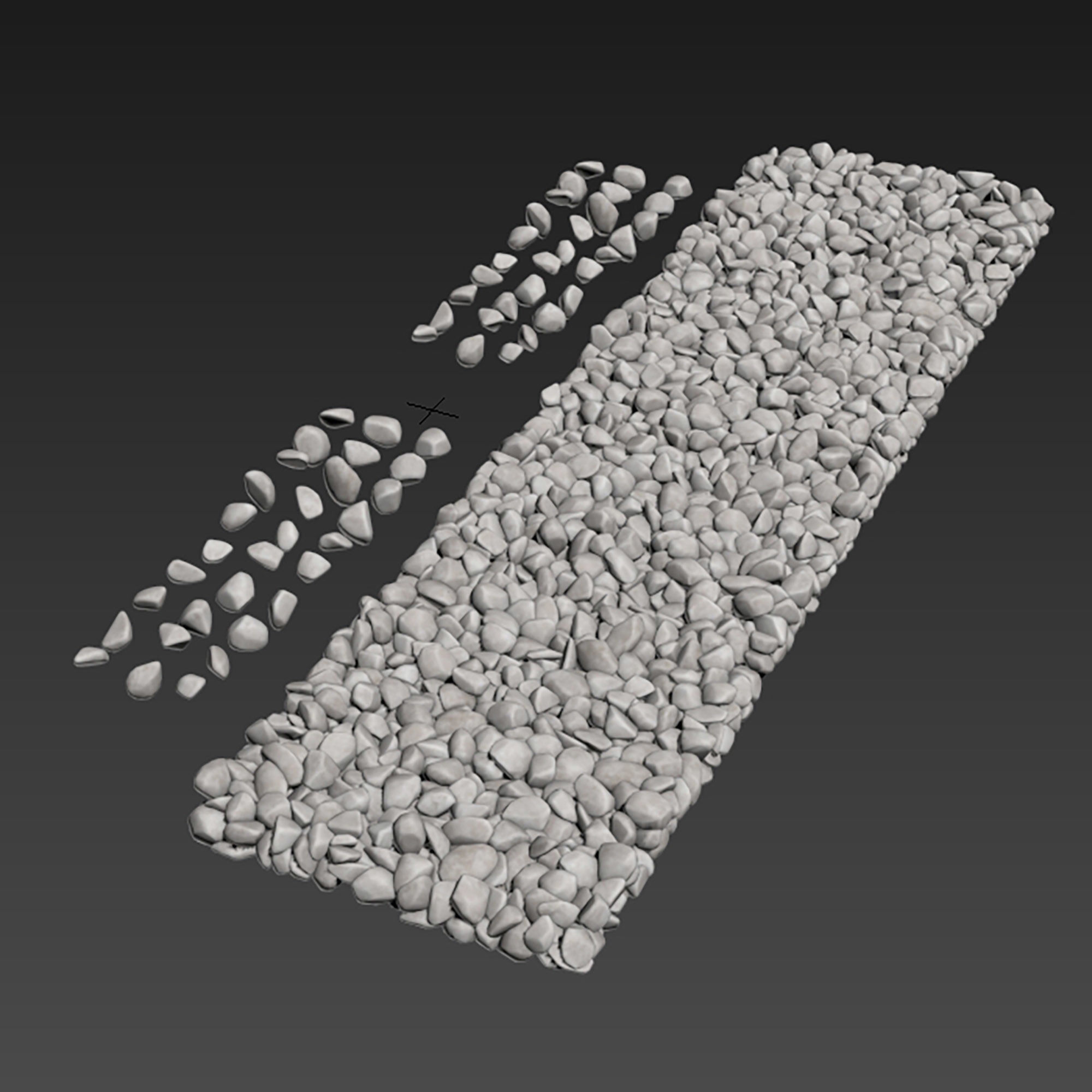 Gravel Low decorative n4 3D model_10