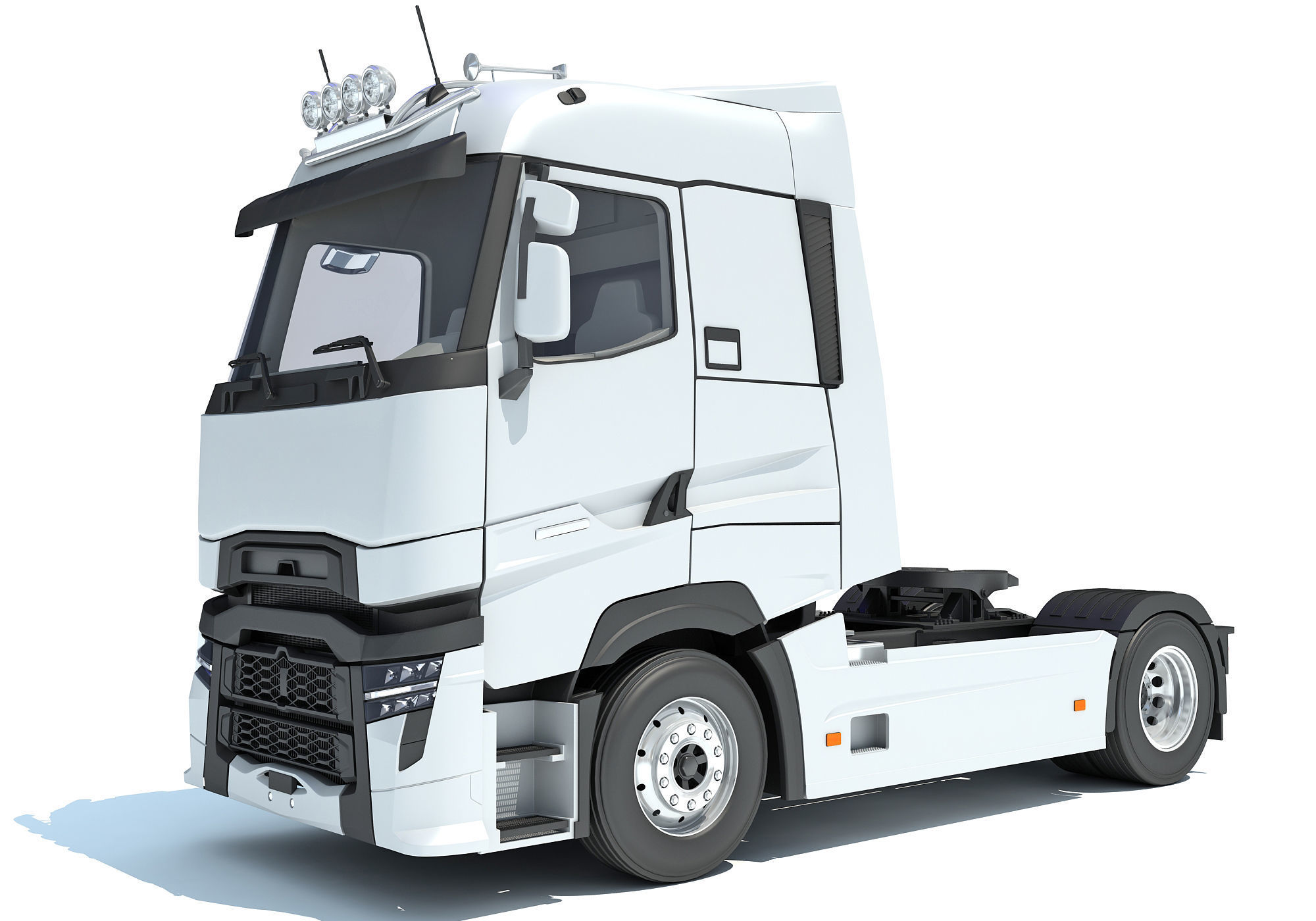 Generic Semi Truck 3D model_8