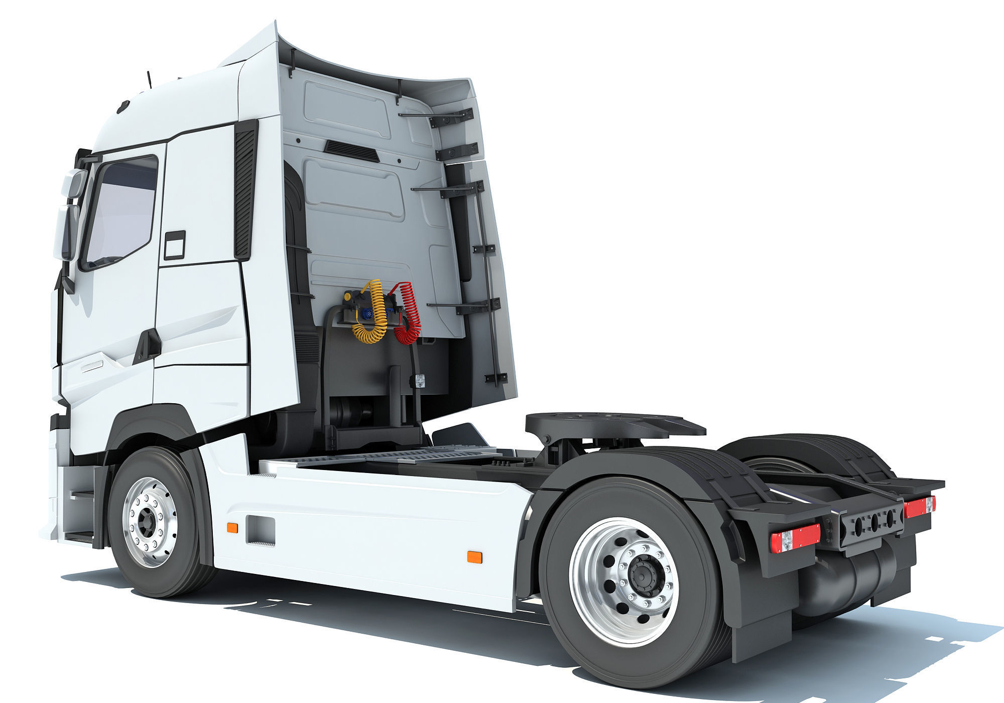 Generic Semi Truck 3D model_2