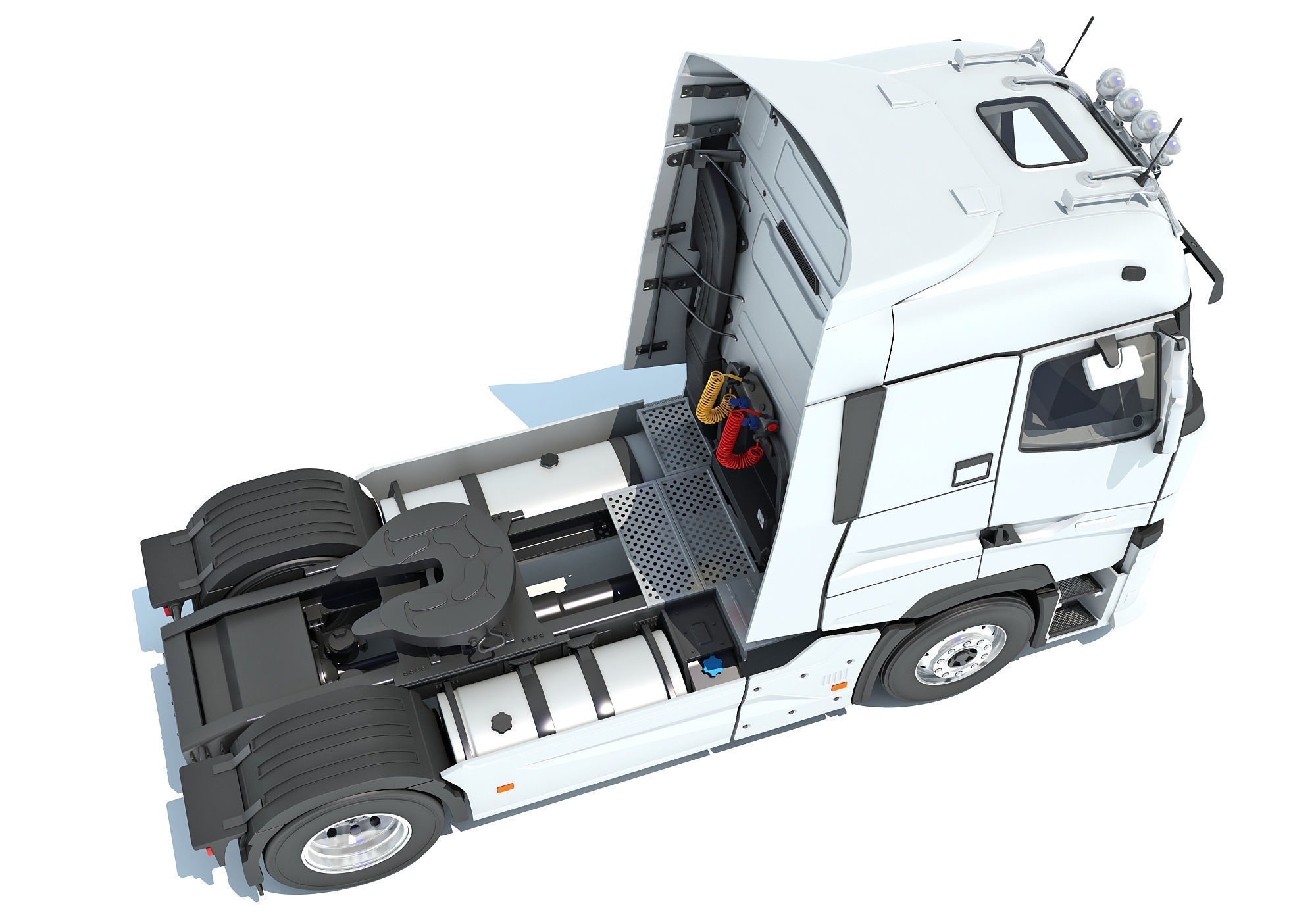Generic Semi Truck 3D model_6