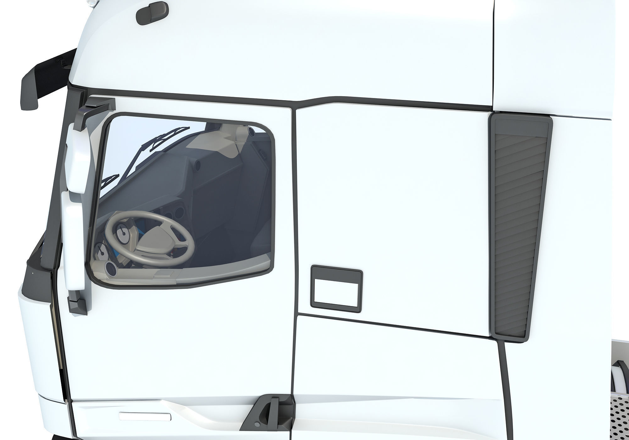Generic Semi Truck 3D model_15
