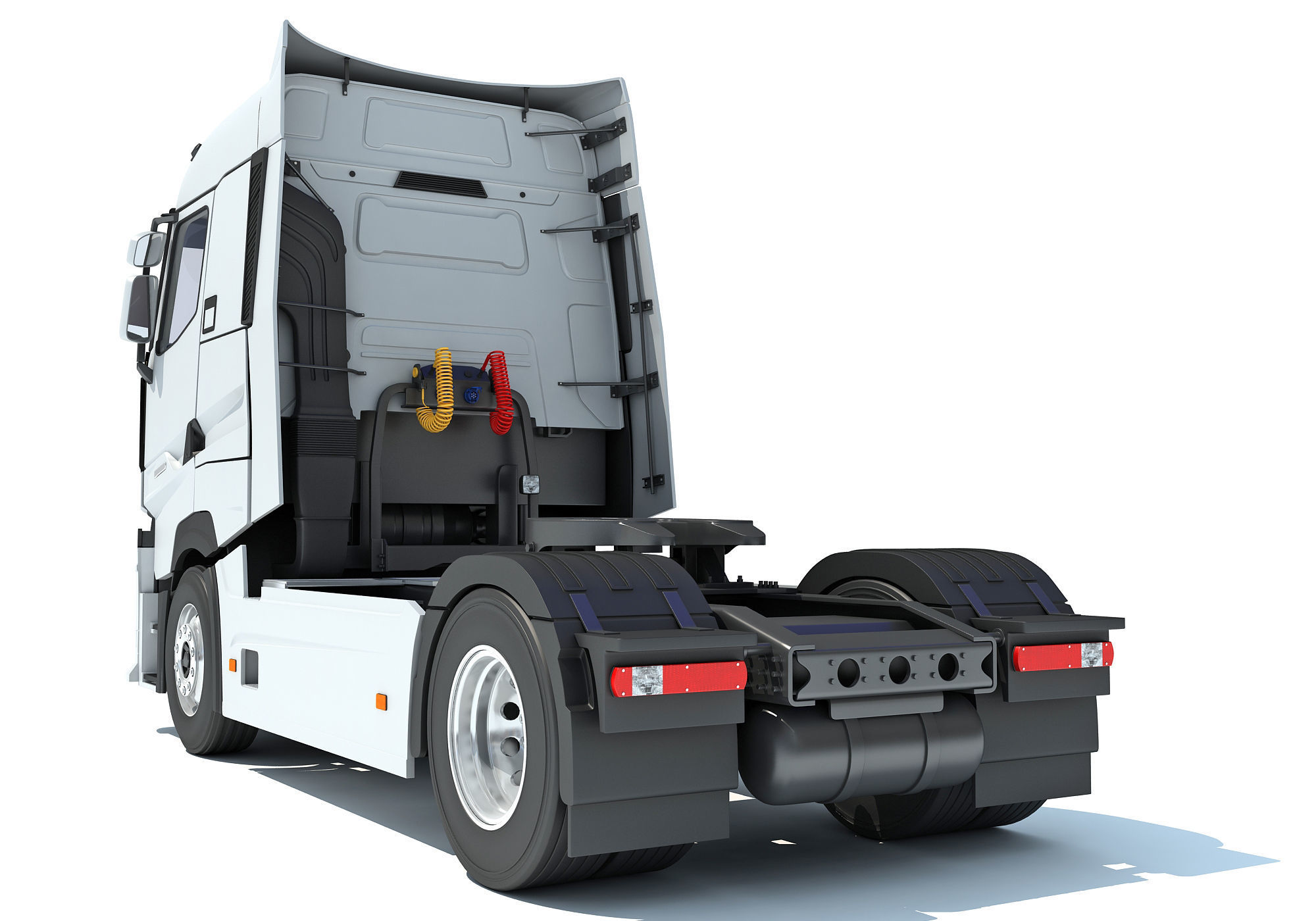 Generic Semi Truck 3D model_3