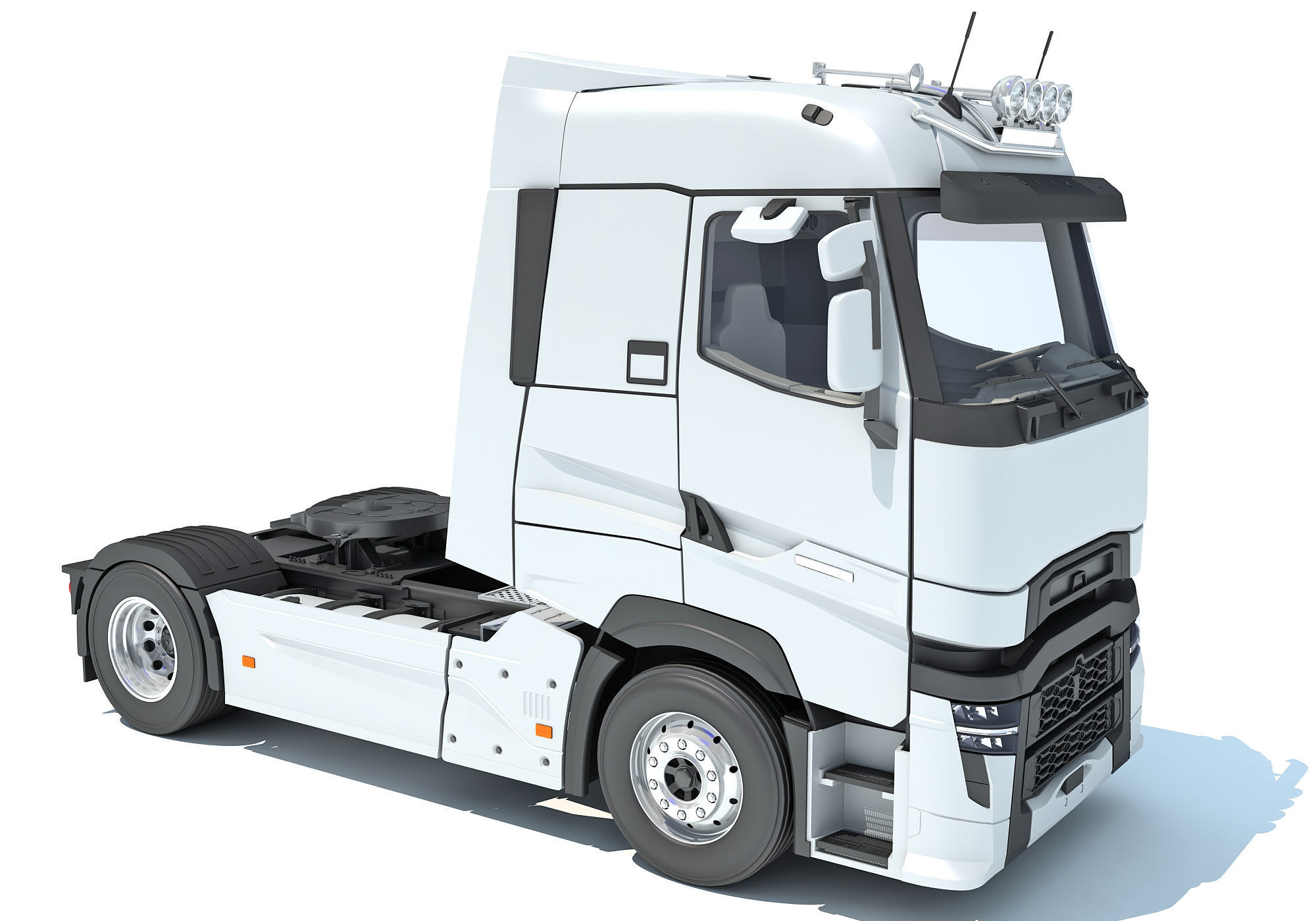 Generic Semi Truck 3D model_7
