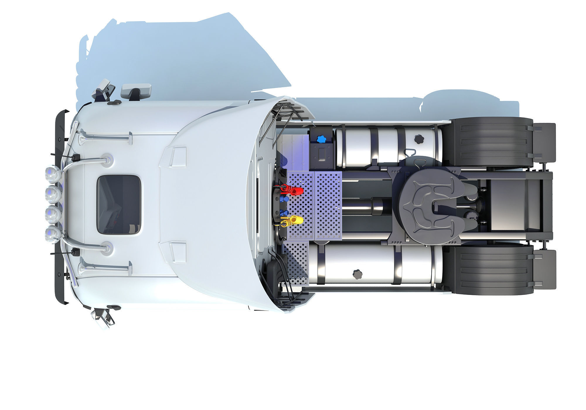 Generic Semi Truck 3D model_13