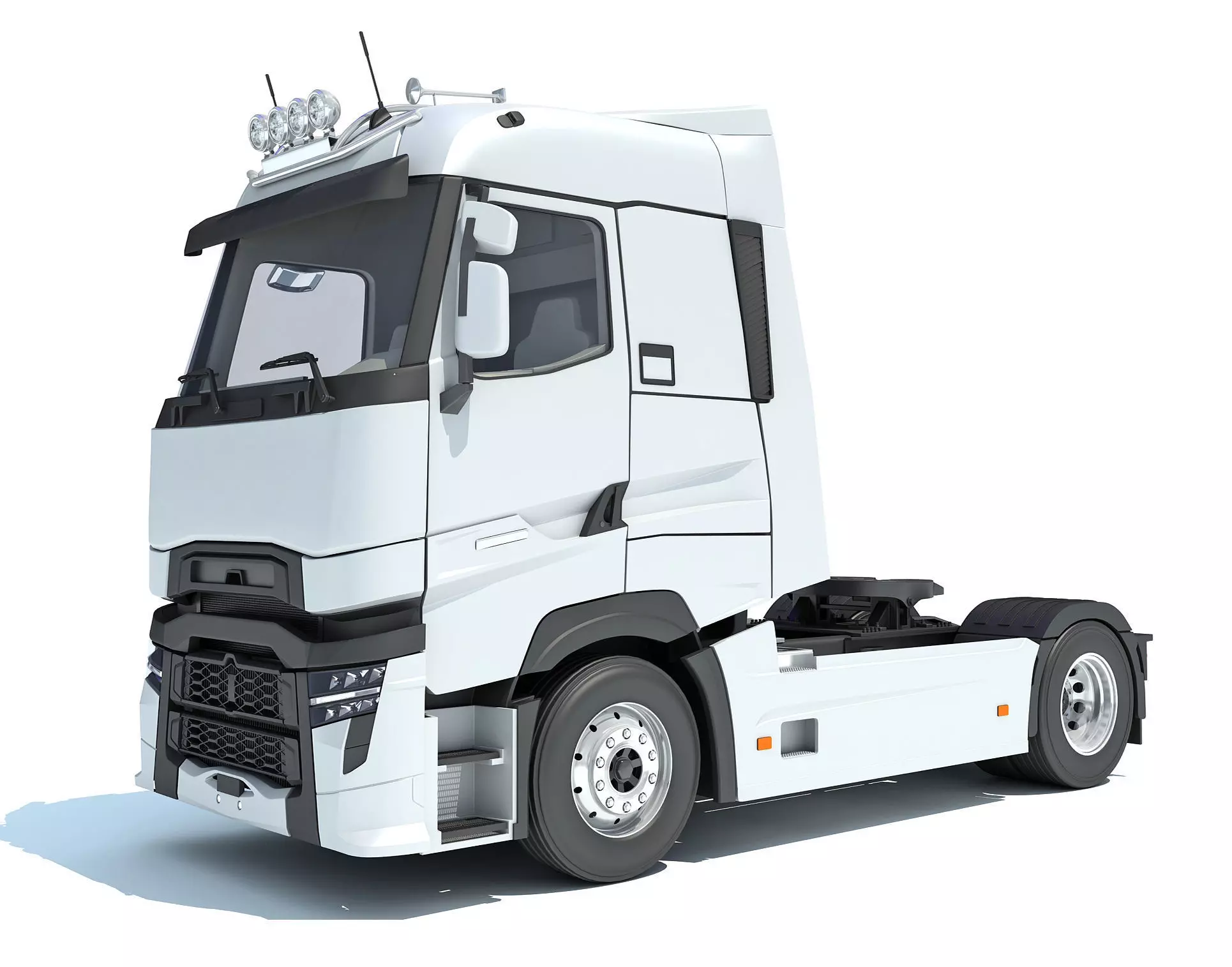 Generic Semi Truck 3D model_0