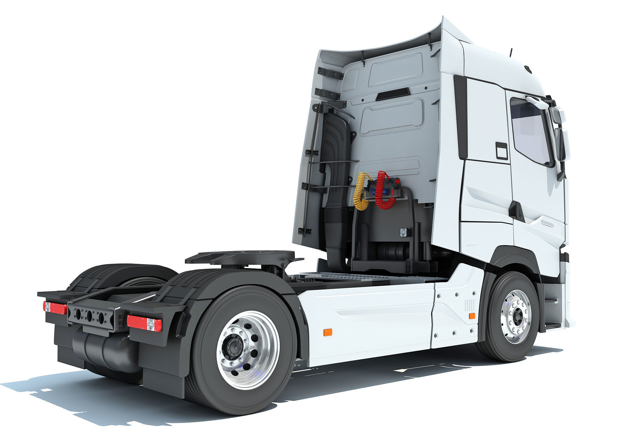 Generic Semi Truck 3D model_4
