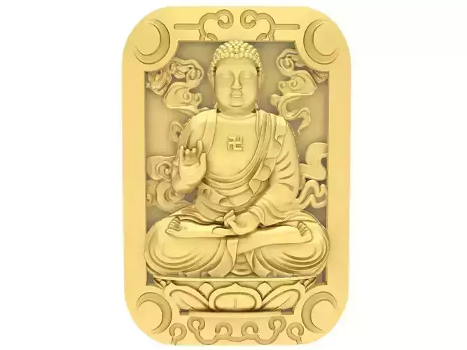 Fengshui lucky Buddha Pendant For CNC Machine 3759
