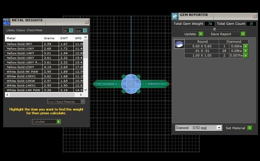 Women Round Stone Ring 3dm STL OBJ FBX Renders Details 3D print model_21