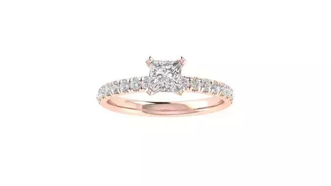 Women Princess Stone Ring 3dm STL OBJ FBX Renders Details