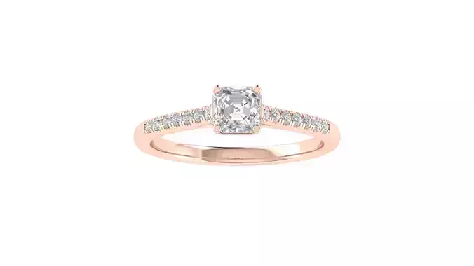 Women Princess Stone Ring 3dm STL OBJ FBX Renders Details